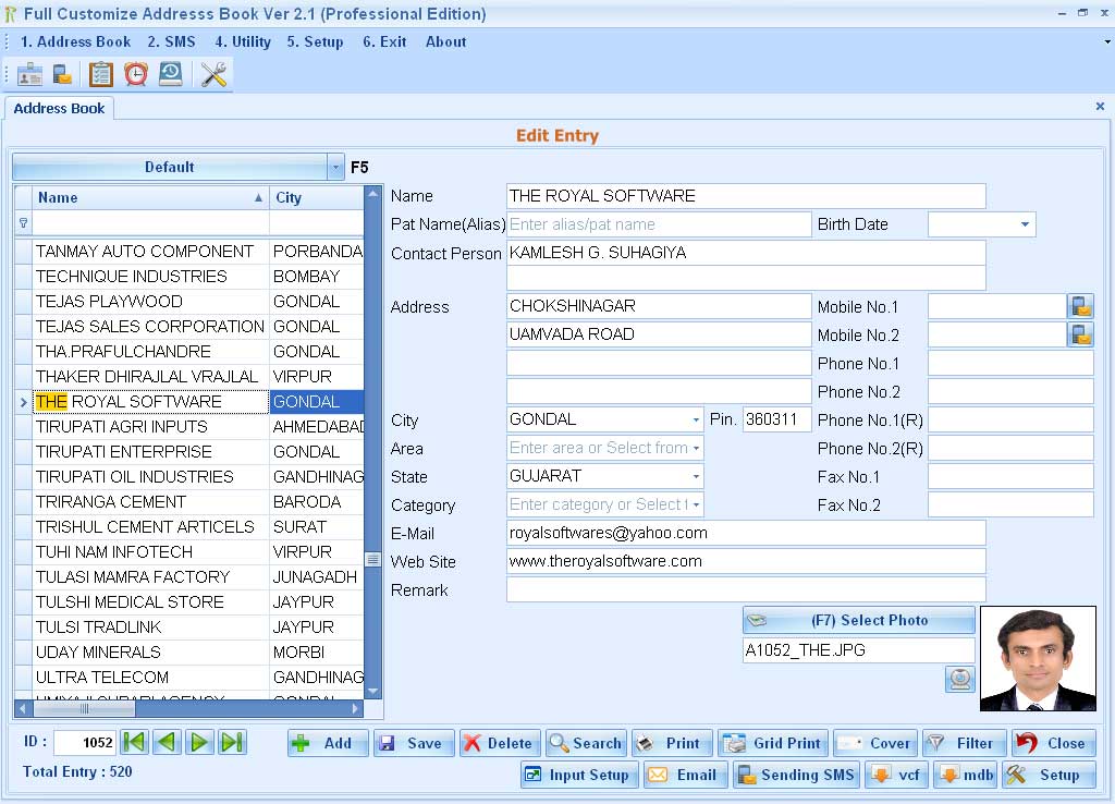 Full Customize Address Book screenshot